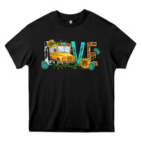 Black school bus love Heavy Core Tee - NancyCooperArtShop