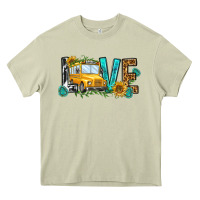 Mossy school bus love Heavy Core Tee - NancyCooperArtShop