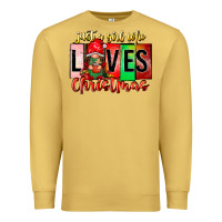 Antique Gold just a girl who loves christmas Premium Sweatshirt - CowhideDigitalArt