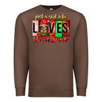 Chestnut just a girl who loves christmas Premium Sweatshirt - CowhideDigitalArt