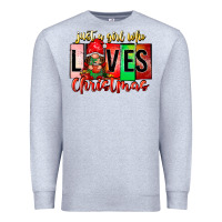 Heather Grey just a girl who loves christmas Premium Sweatshirt - CowhideDigitalArt