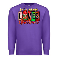 Purple just a girl who loves christmas Premium Sweatshirt - CowhideDigitalArt