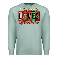 Seafoam just a girl who loves christmas Premium Sweatshirt - CowhideDigitalArt