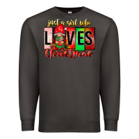 Smoke just a girl who loves christmas Premium Sweatshirt - CowhideDigitalArt
