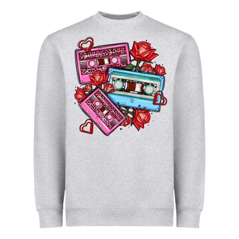 Valentines Day Casette Olivia Heavyweight Sweatshirt by OliviaCreatesArt | Teevron