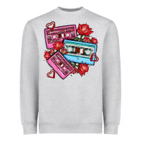 Heather Grey valentines day casette olivia Heavyweight Sweatshirt - OliviaCreatesArt