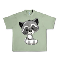 Oil Green raccoon Urban Heavy Tee - texasbilliewilder
