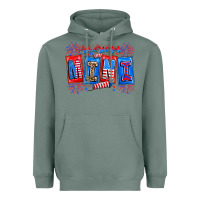 Sage american mini Heavyweight Hoodie - CowhideDigitalArt