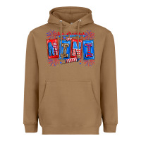 Toasted Coconut american mini Heavyweight Hoodie - CowhideDigitalArt