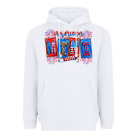 White american mini Heavyweight Hoodie - CowhideDigitalArt