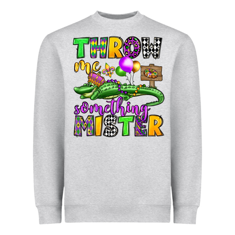 Throw Me Something Mister Mardi Gras Olivia Heavyweight Sweatshirt by OliviaCreatesArt | Teevron