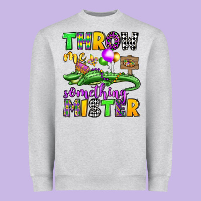 Throw Me Something Mister Mardi Gras Olivia Heavyweight Sweatshirt Designed By Oliviacreatesart
