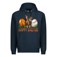 Navy Happy Easter Sports Premium Hoodie - BundleAndBundleShop