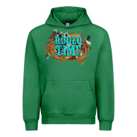 Emerald rodeo time  with leopard and cowhide Urban Hoodie - Artiststas