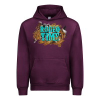 Mauve Wine rodeo time  with leopard and cowhide Urban Hoodie - Artiststas