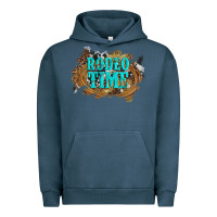 Pigment Midnight Navy rodeo time  with leopard and cowhide Urban Hoodie - Artiststas