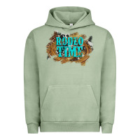 Pigment Oil Green rodeo time  with leopard and cowhide Urban Hoodie - Artiststas