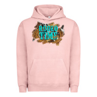 Pigment Salmon rodeo time  with leopard and cowhide Urban Hoodie - Artiststas