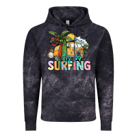 Cloud Black Let's go surfing Vintage Hoodie - NancyCooperArtShop