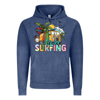 Vintage Denim Let's go surfing Vintage Hoodie - NancyCooperArtShop