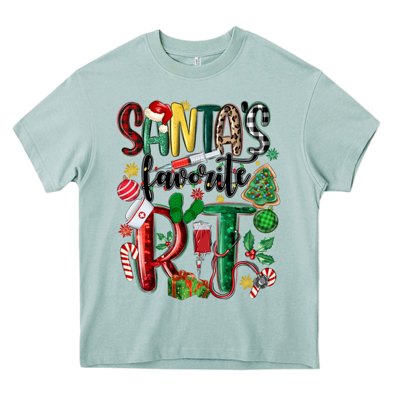 Santas Favorite Rt Nurse Heavy Core Tee by MaliasSmallBusiness | Teevron