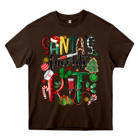 Chocolate Brown santas favorite rt nurse Heavy Core Tee - MaliasSmallBusiness