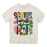 Cream santas favorite rt nurse Heavy Core Tee - MaliasSmallBusiness