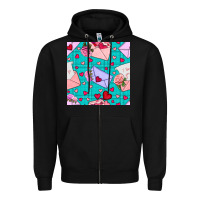 Black valentines day love letter and envelope Zipper Hoodie - BundleAndBundleShop