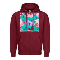 Burgundy valentines day love letter and envelope Zipper Hoodie - BundleAndBundleShop