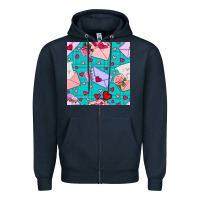 Navy valentines day love letter and envelope Zipper Hoodie - BundleAndBundleShop