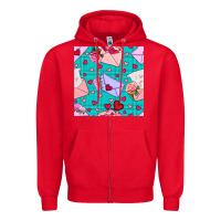 Red valentines day love letter and envelope Zipper Hoodie - BundleAndBundleShop
