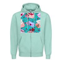 Seafoam valentines day love letter and envelope Zipper Hoodie - BundleAndBundleShop