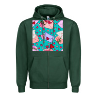 Sports Green valentines day love letter and envelope Zipper Hoodie - BundleAndBundleShop