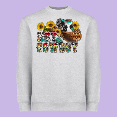 Hey Cowbow Heavyweight Sweatshirt Designed By Oliviacreatesart
