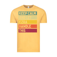 Vintage Mustard Keep Calm And Let Ezra Handle This Funny Retro Quote Vintage Tee - minhPixels