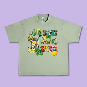 Life Is  Make It Sweet Urban Heavy Tee Designed By Nancycooperartshop