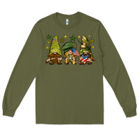 Army Green Army Gnomes 4th of july Long Sleeve Tee - HowdyJamesFarm