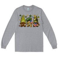 Heather Grey Army Gnomes 4th of july Long Sleeve Tee - HowdyJamesFarm