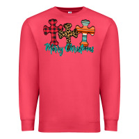 Cardinal merry Christmas cross Premium Sweatshirt - CowhideDigitalArt