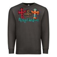 Smoke merry Christmas cross Premium Sweatshirt - CowhideDigitalArt