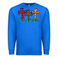True Royal merry Christmas cross Premium Sweatshirt - CowhideDigitalArt