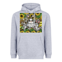 Heather Grey easter Heavyweight Hoodie - CowhideDigitalArt