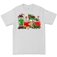 Dove Grey Christmas tractor coffee cup Premium Tee - NancyCooperArtShop