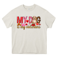 Cream my dog is my valentine Heavy Core Tee - NancyCooperArtShop
