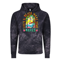 Cloud Black Life's a beach make some waves Vintage Hoodie - NancyCooperArtShop