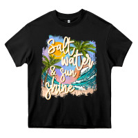 Black salt water sunshine Heavy Core Tee - JahusDesignShop