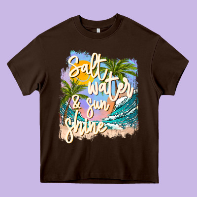 Salt Water Sunshine Heavy Core Tee Designed By Jahusdesignshop
