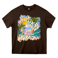 Chocolate Brown salt water sunshine Heavy Core Tee - JahusDesignShop