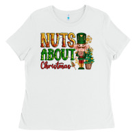 White Nuts about Christmas Nutcracker Ladies Tee - NancyCooperArtShop
