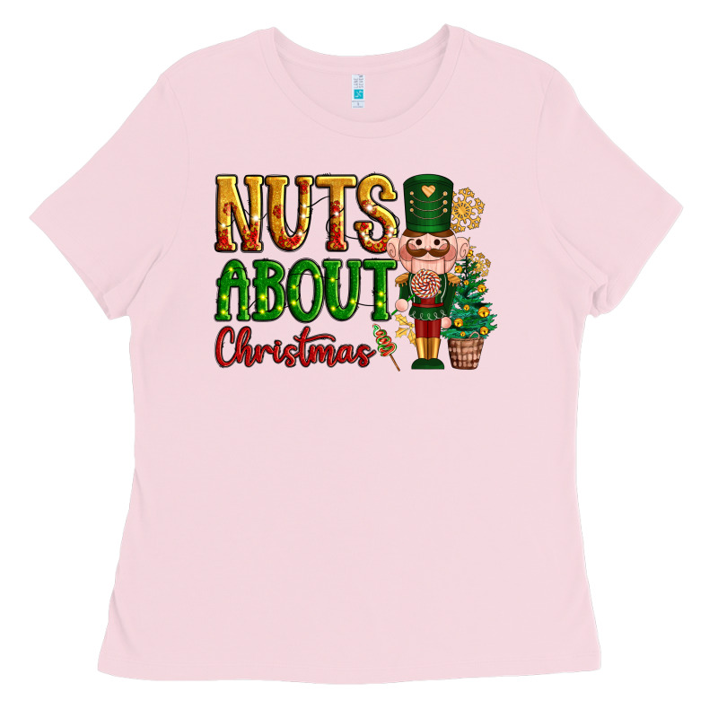 Nuts About Christmas Nutcracker Ladies Tee by NancyCooperArtShop | Teevron